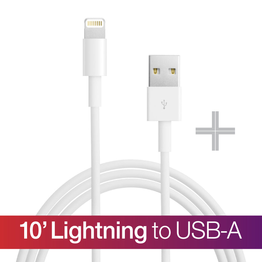 10' Lightning to USB-A Cable | White