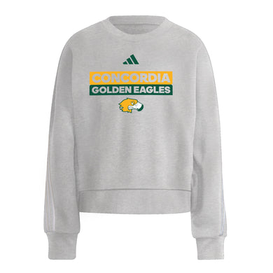 Ladies Three Stripe Crew | Heather Grey