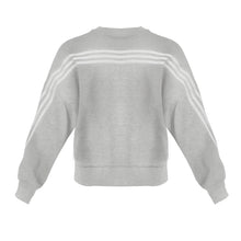 Load image into Gallery viewer, Ladies Three Stripe Crew | Heather Grey