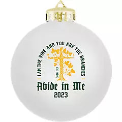 Abide In Me Ornament | White