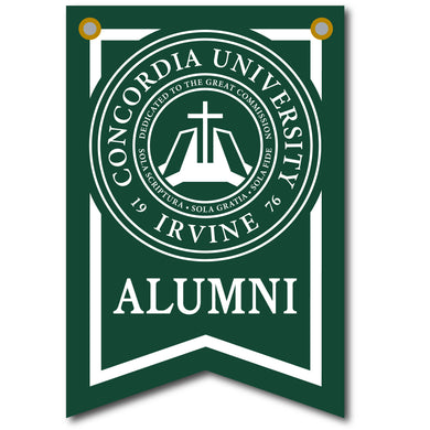 12 X 18 Dovetail Seal Alumni Banner| Dark Green