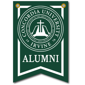 12 X 18 Dovetail Seal Alumni Banner| Dark Green