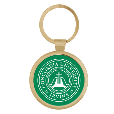 Gold Maverick Round Key Tag Black