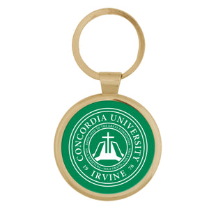 Gold Maverick Round Key Tag Black