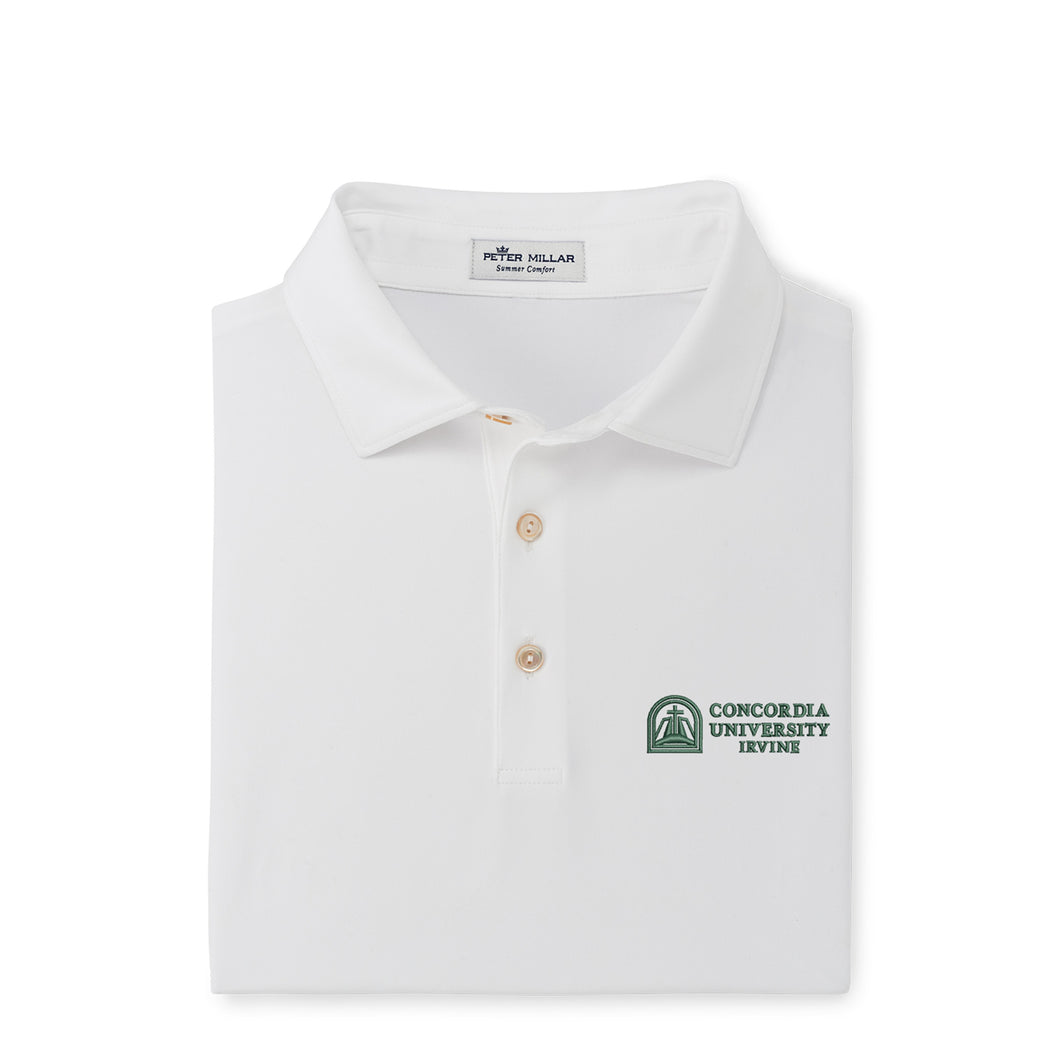 Solid Performance Jersey Polo | White