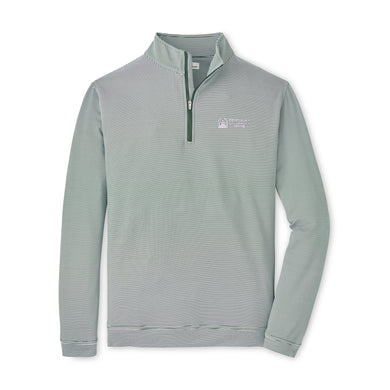 Perth Sugar Stripe Performance 1/4 Zip | Nordic Pine