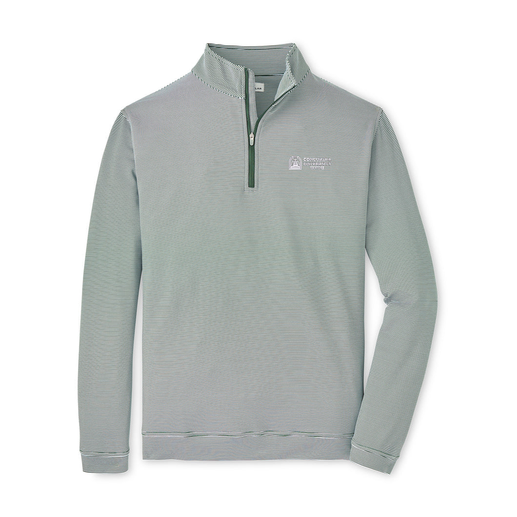 Perth Sugar Stripe Performance 1/4 Zip | Nordic Pine